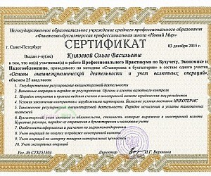 Финансово-бухгалтерская школа Новый Мир в Нижегородском районе